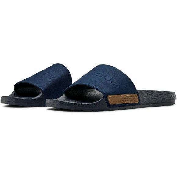 Under Armour 3022739 Mens Sz 6 Womens Sz 7.5 Blue Core Remix Canvas Slide Sandal - Picture 2 of 6